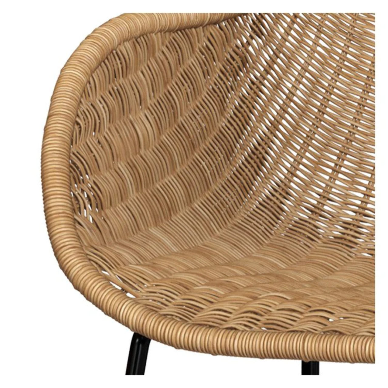 Lot de 2 chaises en résine tressée naturelle - Carmela