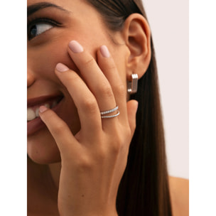 Anello Double Tressia Spark Acier