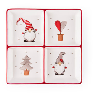 Plat de service Excelsa - Gnomo, Céramique Blanche