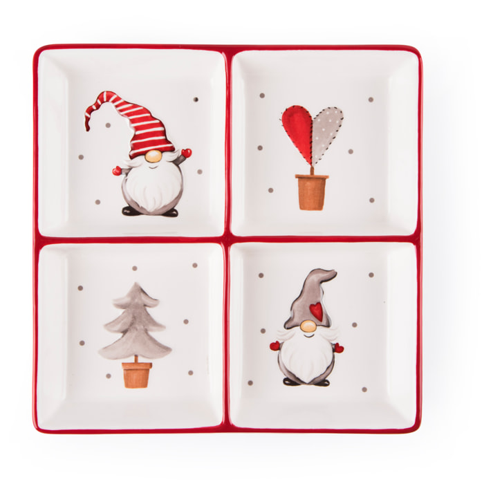 Plat de service Excelsa - Gnomo, Céramique Blanche