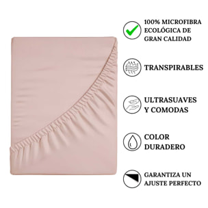 Icehome - Sábana Bajera Lisa - 100% Microfibra - Beige