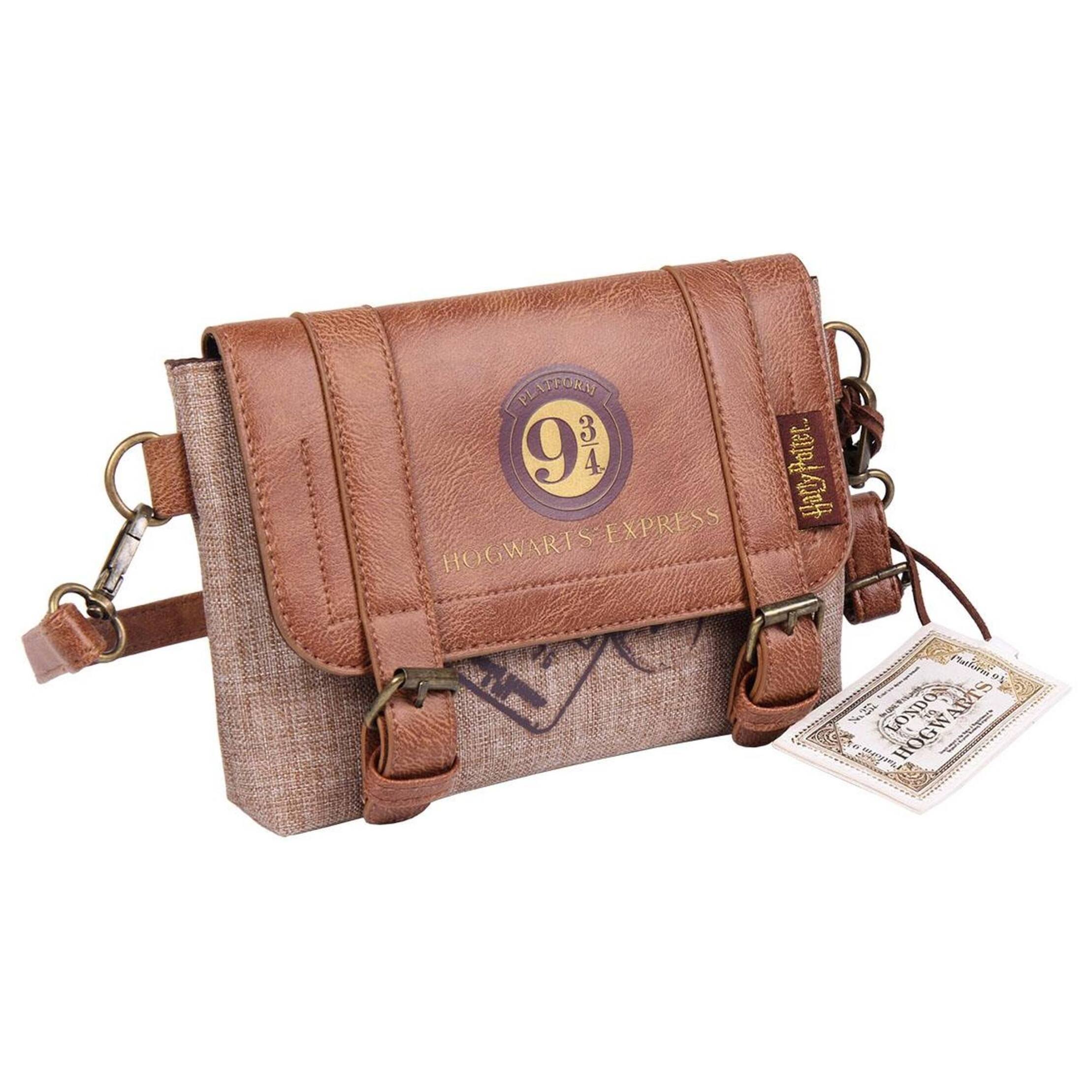 Bolso riñonera harry potter licencia oficial warner bros mujer, marrón