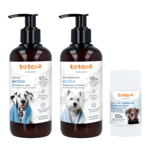 Totem Naturals | Pack Suavidad e Hidratación: Stick Nariz y Almohadillas 30 g + Champú 250 ml + Acondicionador 250 ml Natural