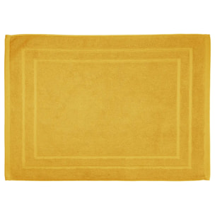Tapis de bain coton jaune moutarde 50x70cm