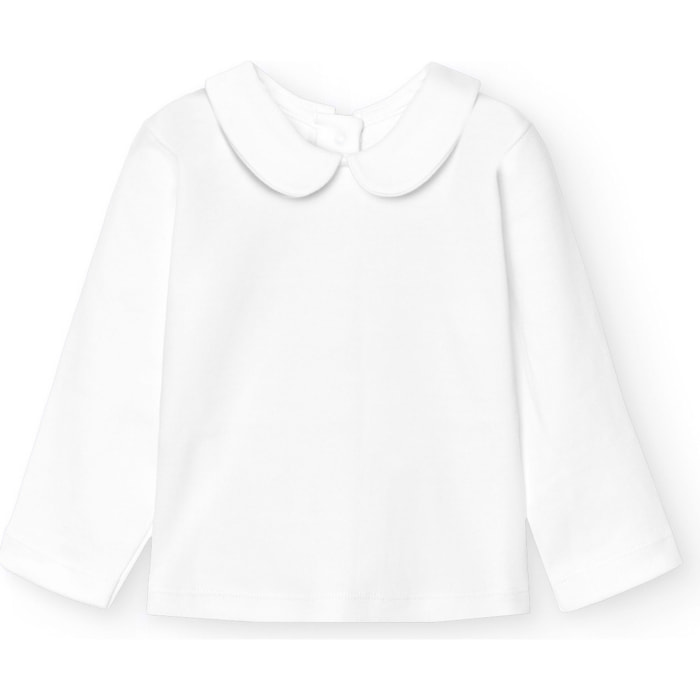 Camiseta bebé manga larga cuello fino