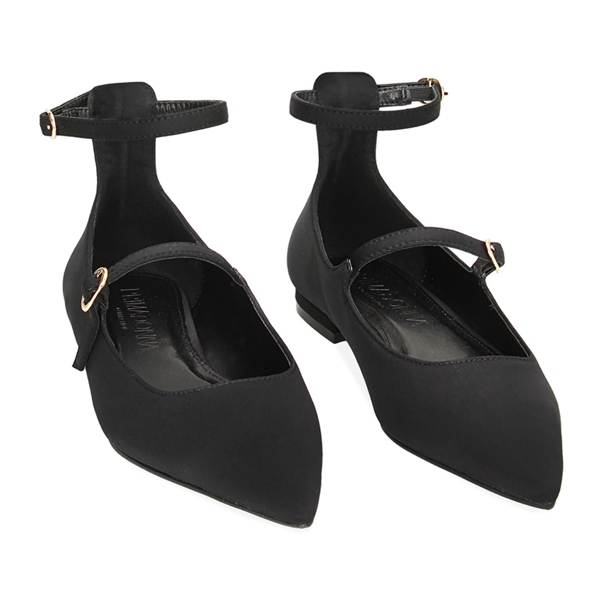 Ballerine nere in tessuto
