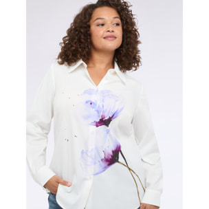 Fiorella Rubino - Camisa con estampado floral - Blanco
