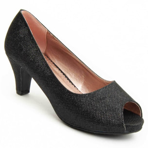 Zapato de tacón - Negro - Altura: 6 cm