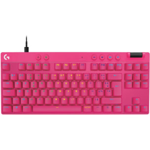Clavier gamer LOGITECH G Pro X TKL Rapid Magenta