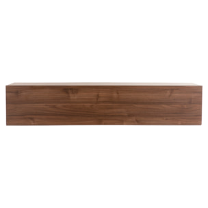 Élément mural TV horizontal finition bois foncé noyer L137.5 cm ETERNEL