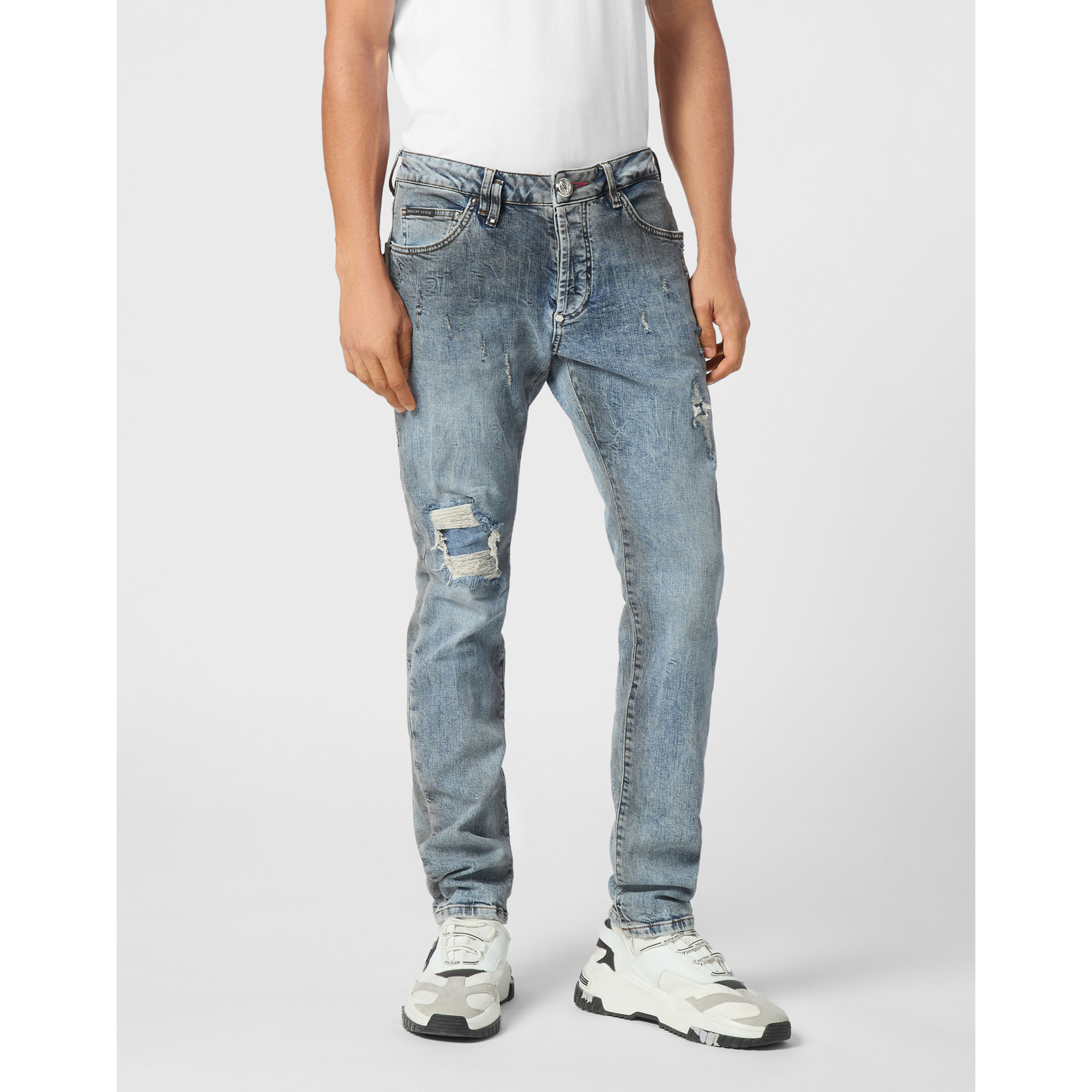 PHILIPP PLEIN Vaqueros de corte recto RACING