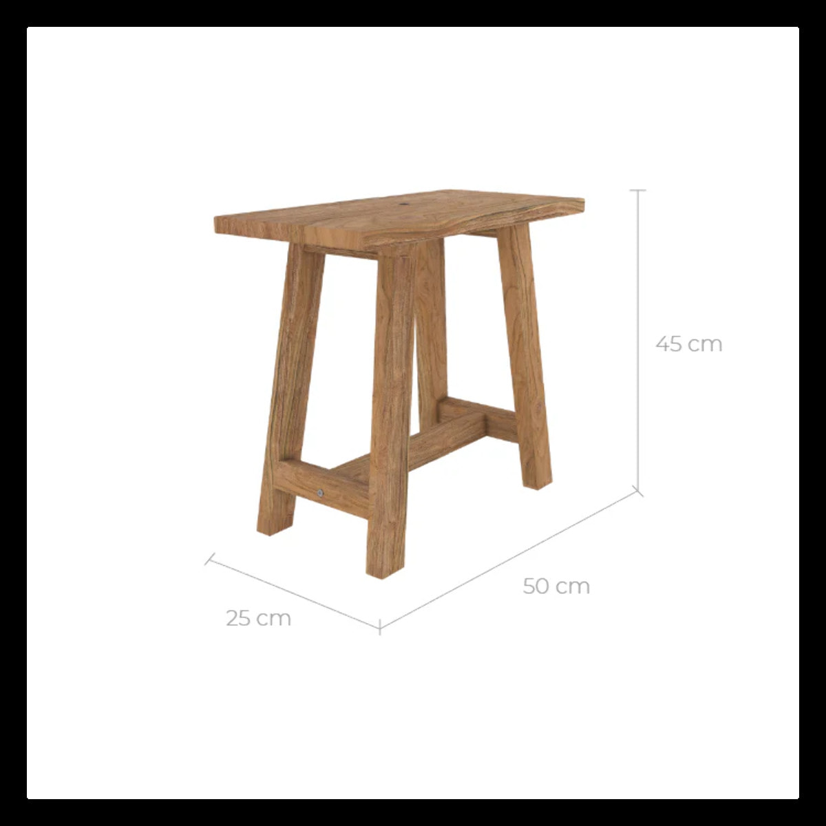 Tabouret en bois de teck recyclé - Dao