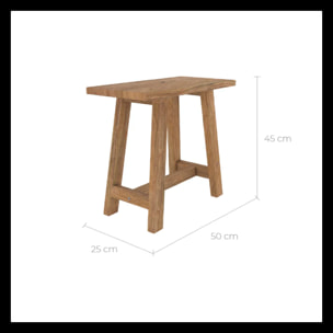 Tabouret en bois de teck recyclé - Dao