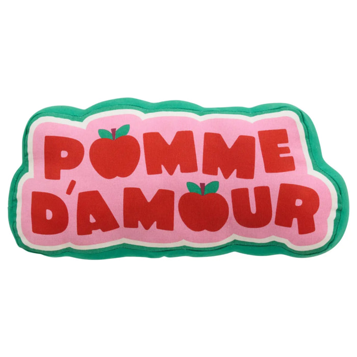 Coussin Cha Cha Pop Pomme d'amour 20x44cm Vert et Rose