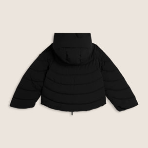 Piumino cropped donna con maniche svasate