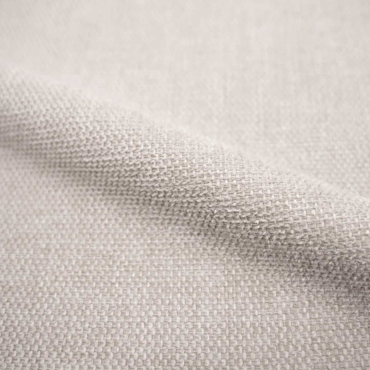 Chaise en bois d'hévéa et tissu beige - Héloïse