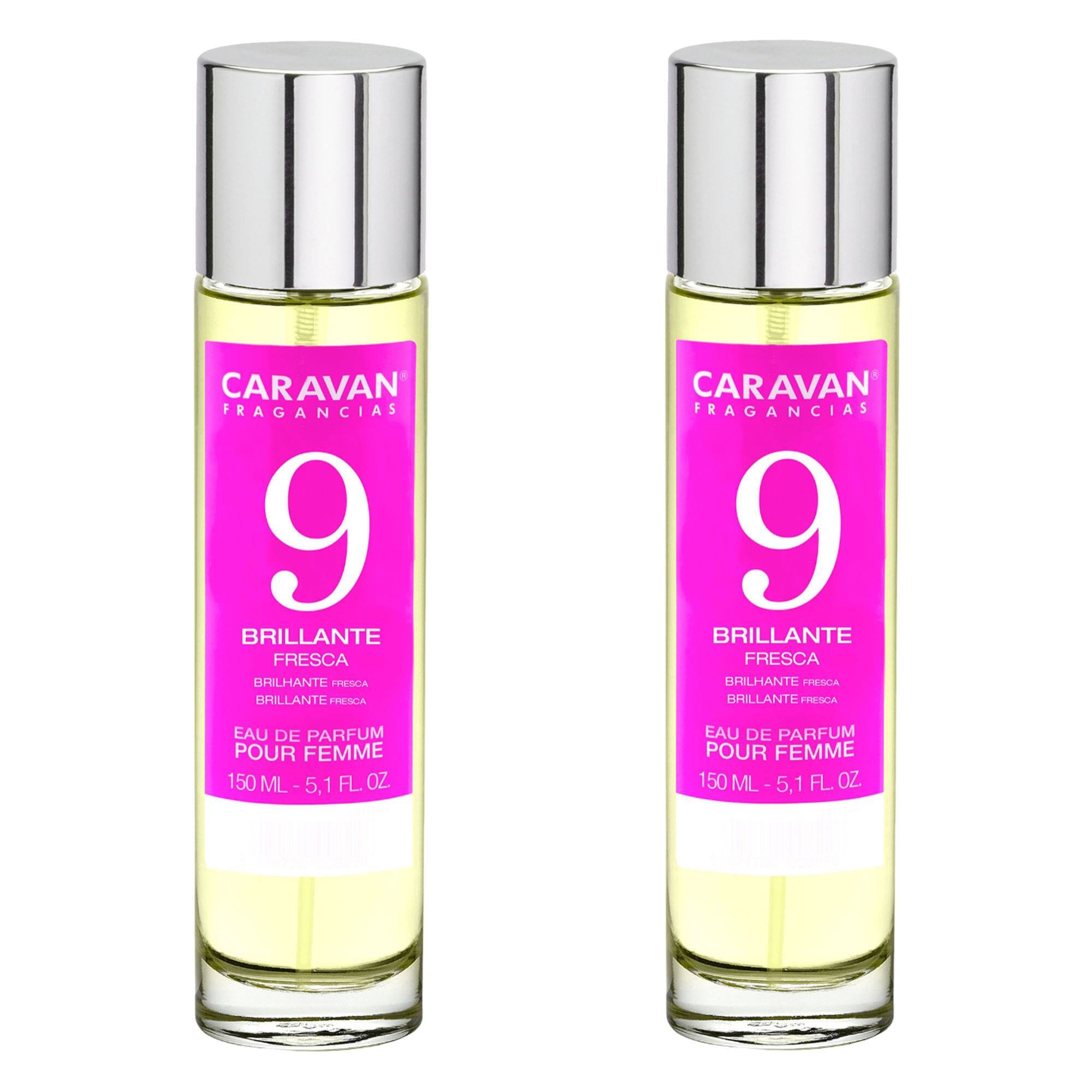 Caravan fragancias - caja de regalo con 2 perfumes nº9 de 150 ml, para mujer