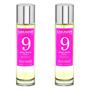 Caravan fragancias - caja de regalo con 2 perfumes nº9 de 150 ml, para mujer