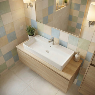 Lavabo à suspendre et à poser SAT Infinitio - 100,4x46,5 cm (SATINF10046)