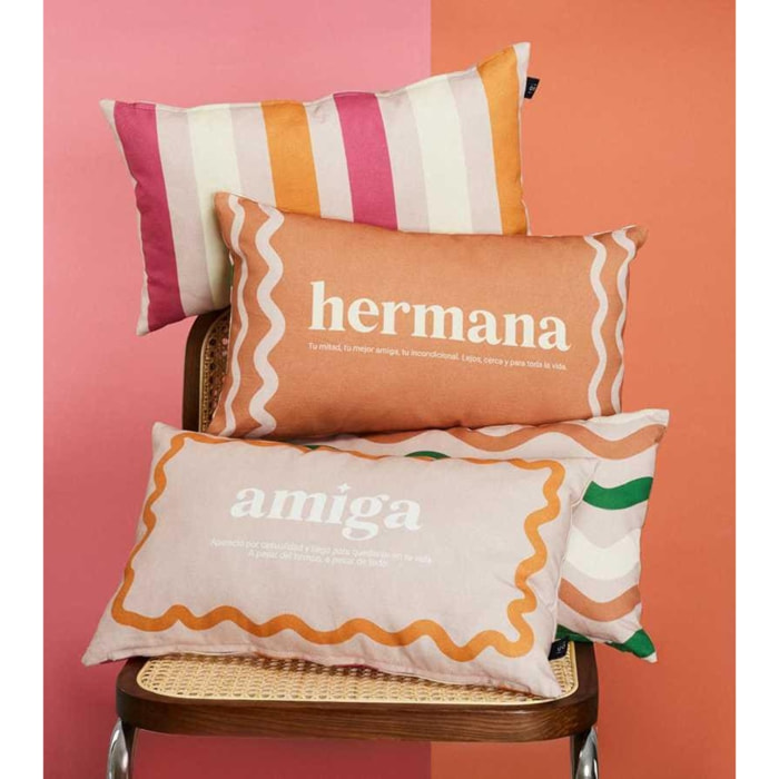 Funda de Cojín "Hermana" Formato alargado