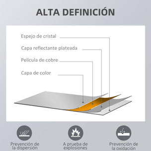 Espejo de Pared Cuerpo Entero 125x45 cm Espejo Rectangular Grande de Madera Estilo Moderno Decorativo para Salón Dormitorio Entrada Natural