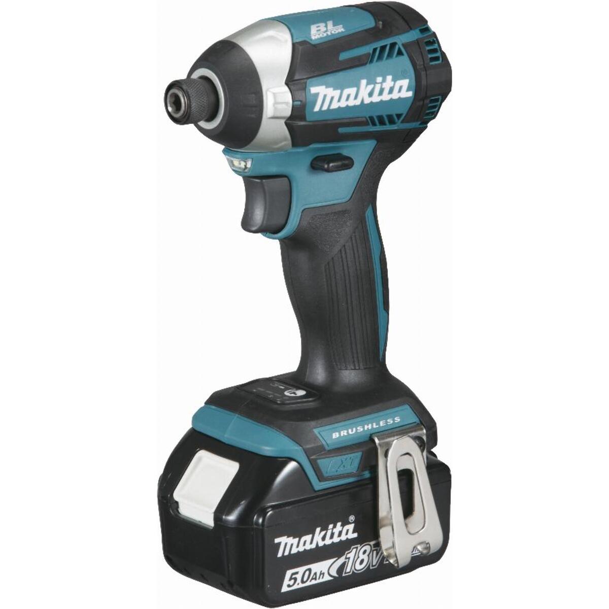 MAKITA atornillador de impacto 18 V Li-Ion 5 Ah 175 Nm - 2 baterías, cargador, maletín - DTD154RTJ