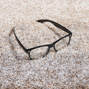 Tapis épais et moelleux Kude, motif faux uni