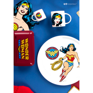 Piatto Pizza Excelsa – Supereroi, Porcellana Bianco