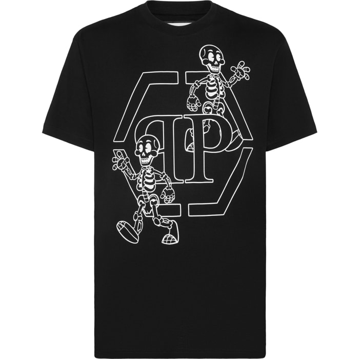 PHILIPP PLEIN T-Shirt Round Neck SKELETON