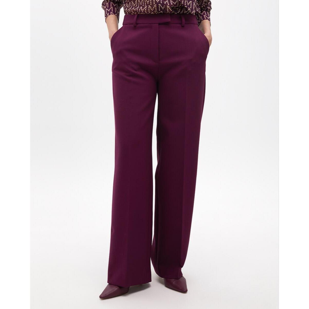 Pantaloni da completo dritti in tessuto confortevole