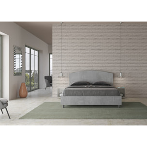 Cama con somier 160x190 cemento Dora