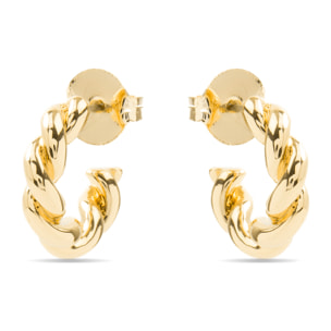 Pendientes de 17mm de diámetro acabado oro 18K