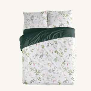 Housse de couette verte trèfle