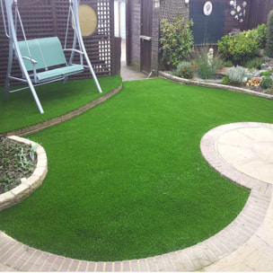 Prato Sintetico Manto Erboso Erba Finta Realistica Giardino 4 Sfumature di Colore Tappeto Erboso Sintetico Anti UV Atossico Drenante 30mm 2x10mt 20mq