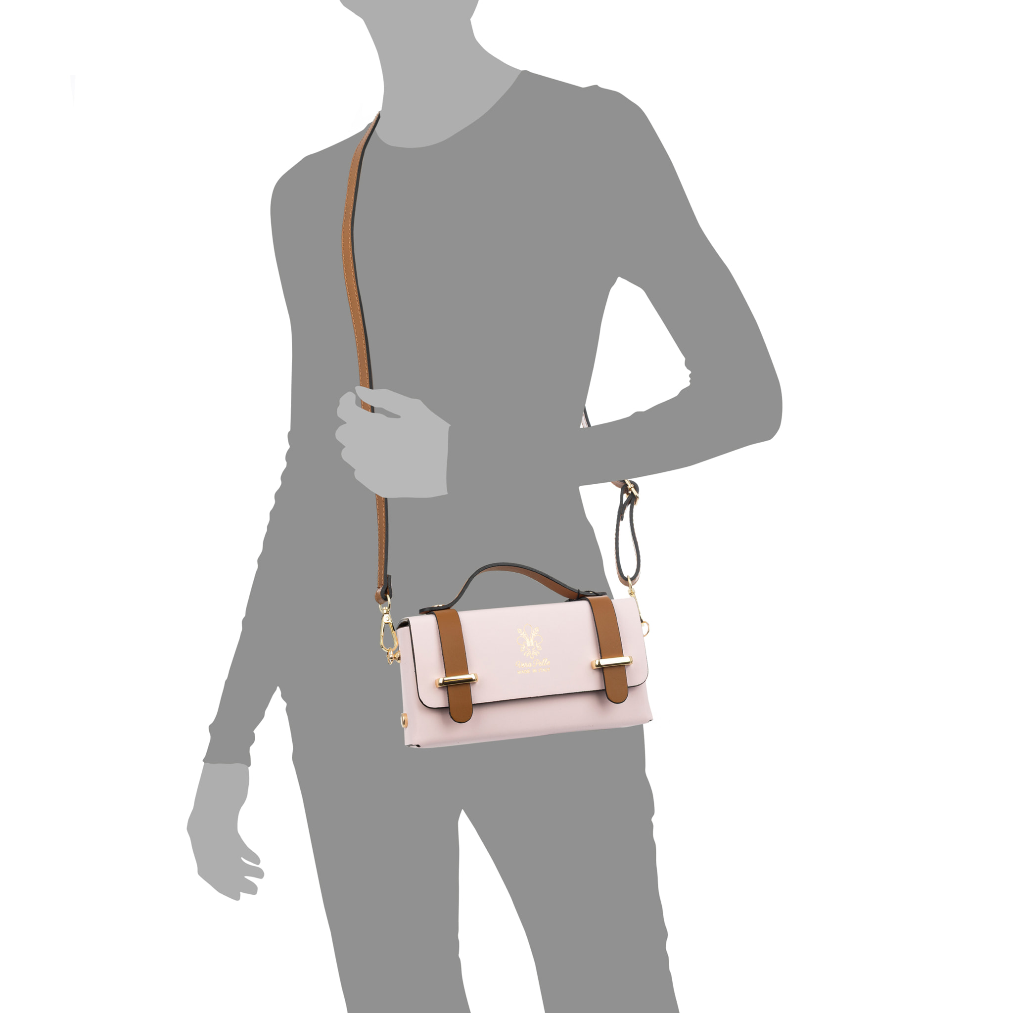 Bellante Bolso bandolera Mujer.Piel auténtica Ruga