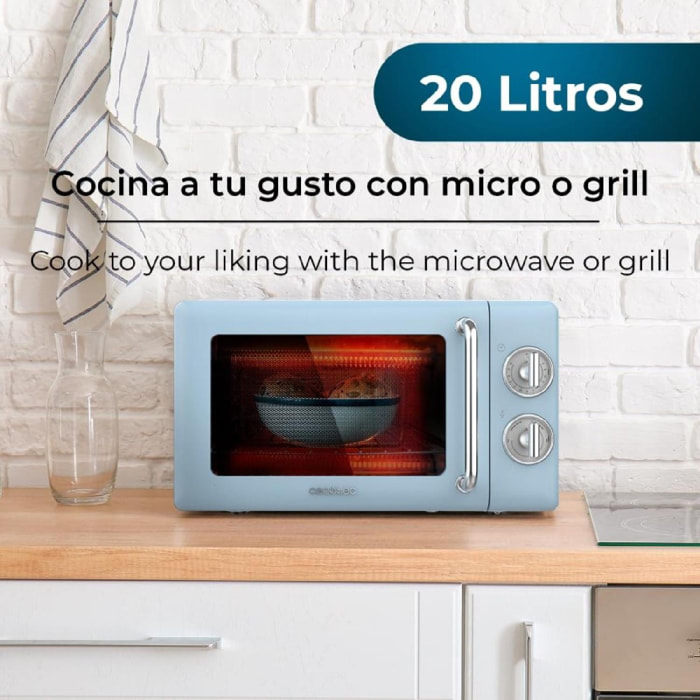 Microonde con grill Proclean 3110 Retro Blue Cecotec