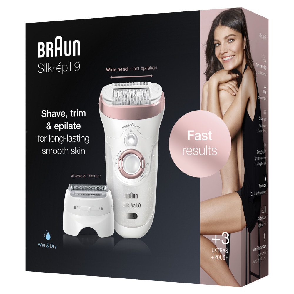 Braun Épilateur Silk Épil 9 - Blanc/Or Rose