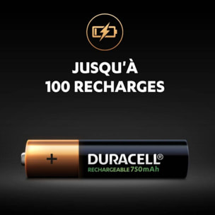 Pile rechargeable DURACELL AA/LR06 PLUS POWER 130 mAh, x4
