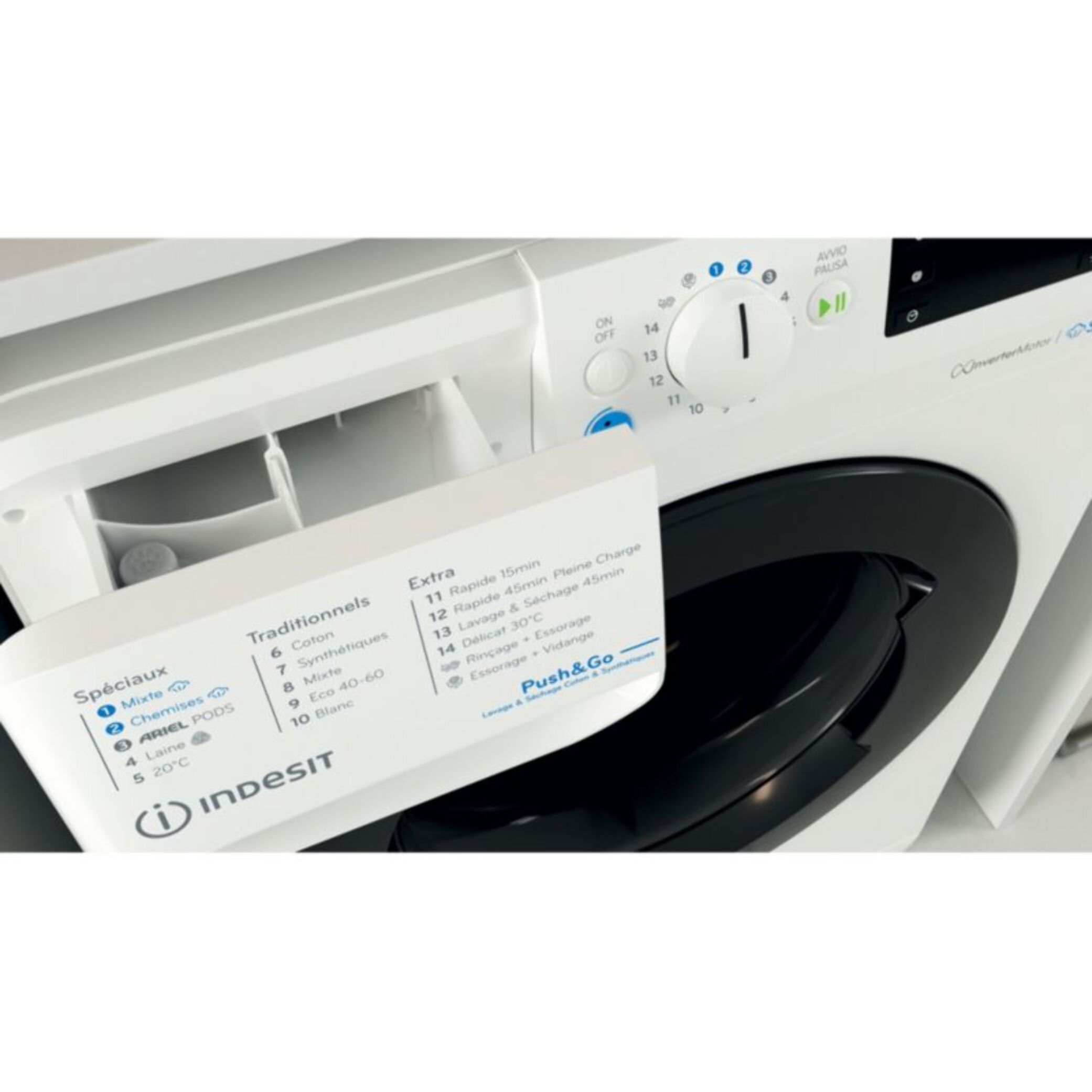 Lave linge séchant hublot INDESIT BDE96435WKVFR