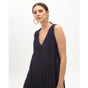 Abito Plissettato con Bretelle