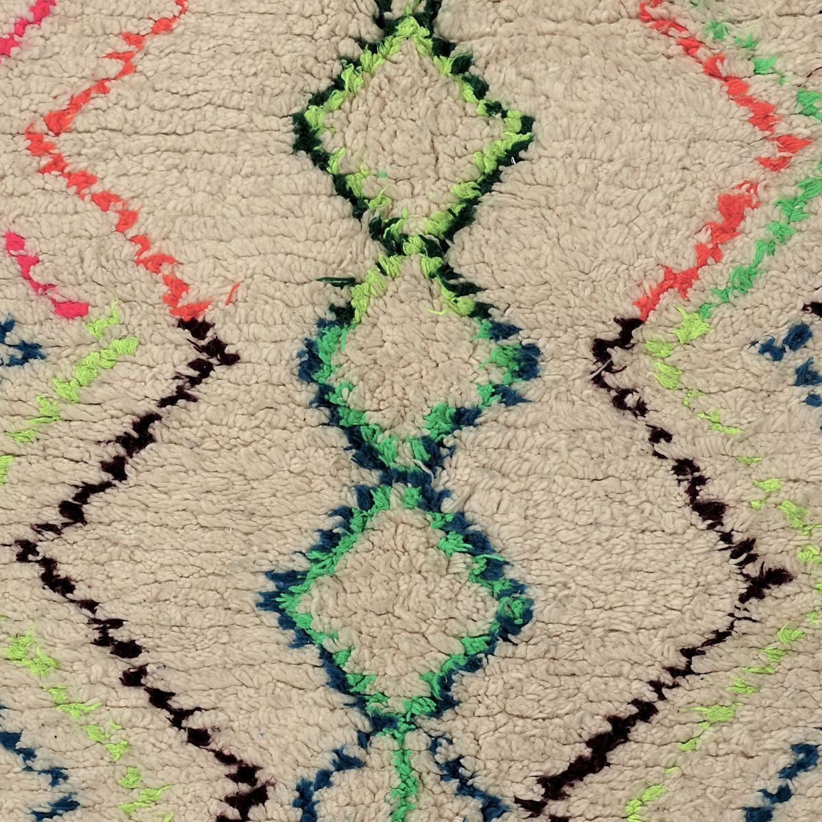 Authentique tapis berbère fait à la main en laine motif ethnic LIHE