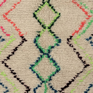 Authentique tapis berbère fait à la main en laine motif ethnic LIHE