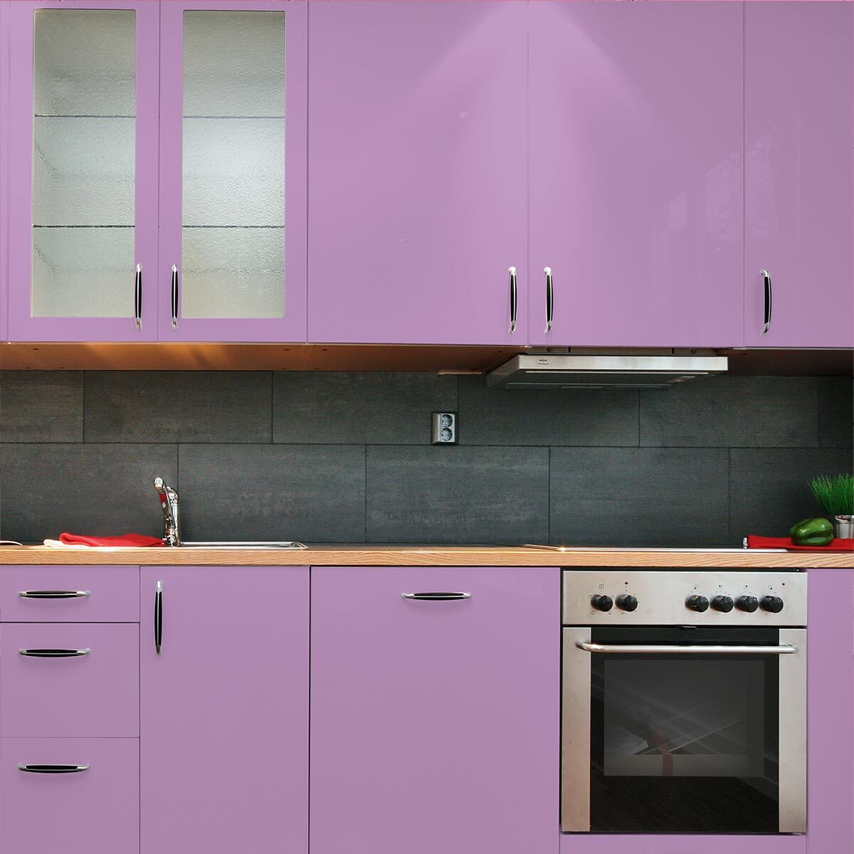 Rouleau adhésif décoratif Vinyle au Mètre - Lilas - Sticker Lavable Imperméable Mur Cuisine Meubles