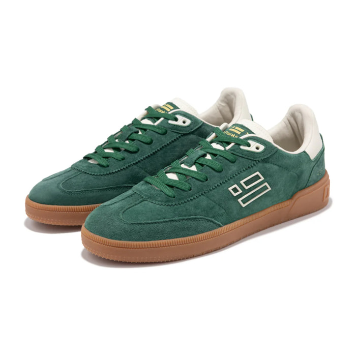 Zapatillas Bajas Piel Serraje Rebel Basic Flag Verde D.Franklin