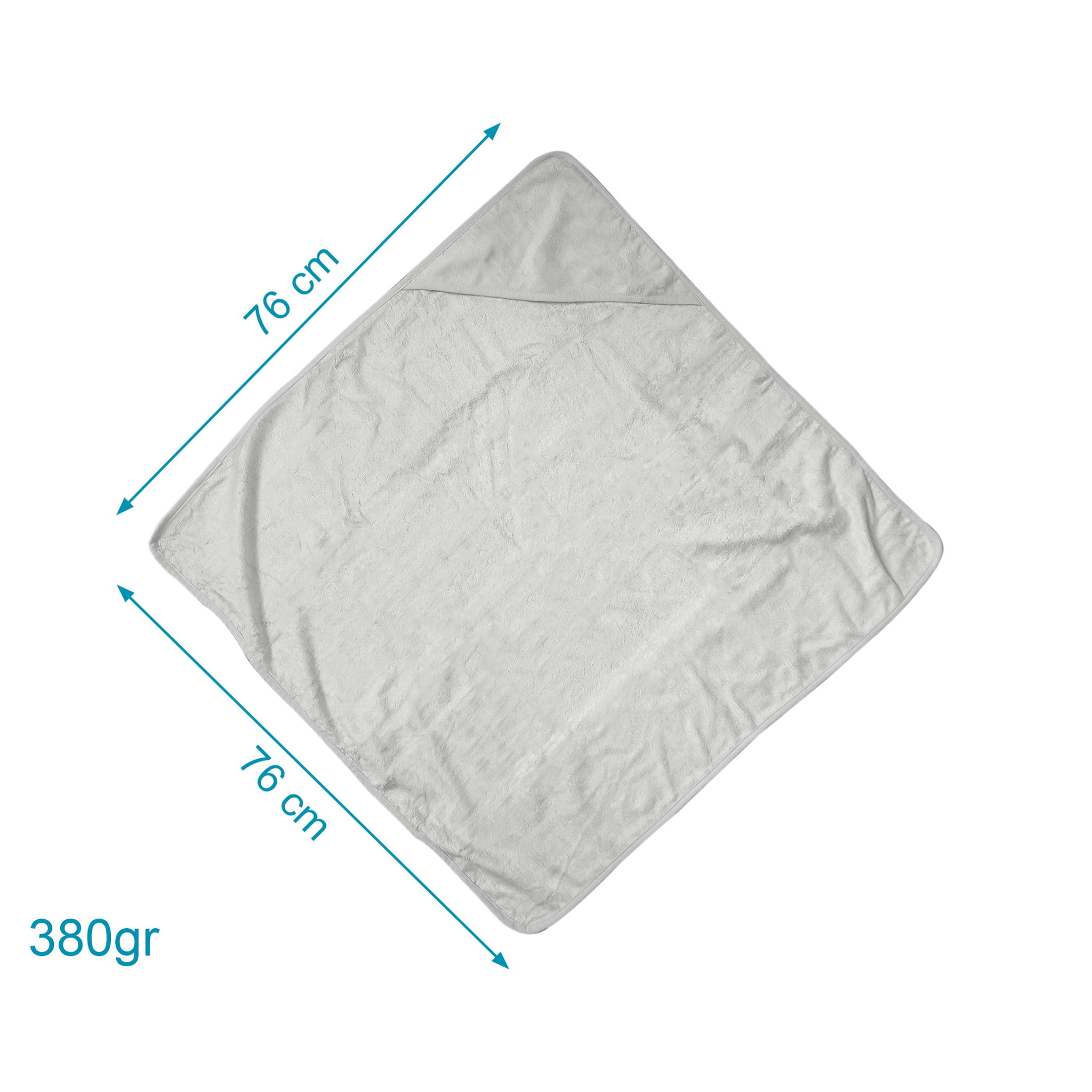 TOALLA DE BAMBÚ PARA BEBÉ GRIS