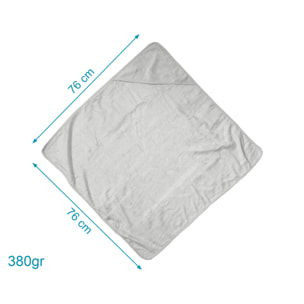 TOALLA DE BAMBÚ PARA BEBÉ GRIS