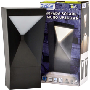 OMEGA Lampada da Muro Solare Up&Down Luce LED 4500K IP44