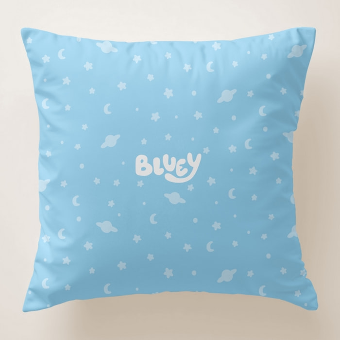 Funda cojin BLUEY con relleno 45x45 .