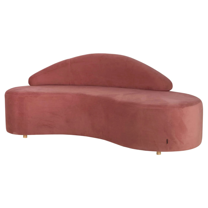 Sofá Velvet Rosa 195x84x76 Cm