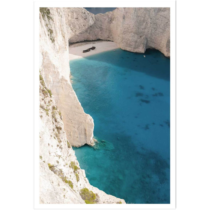 Poster plage du zante les cyclades Affiche seule